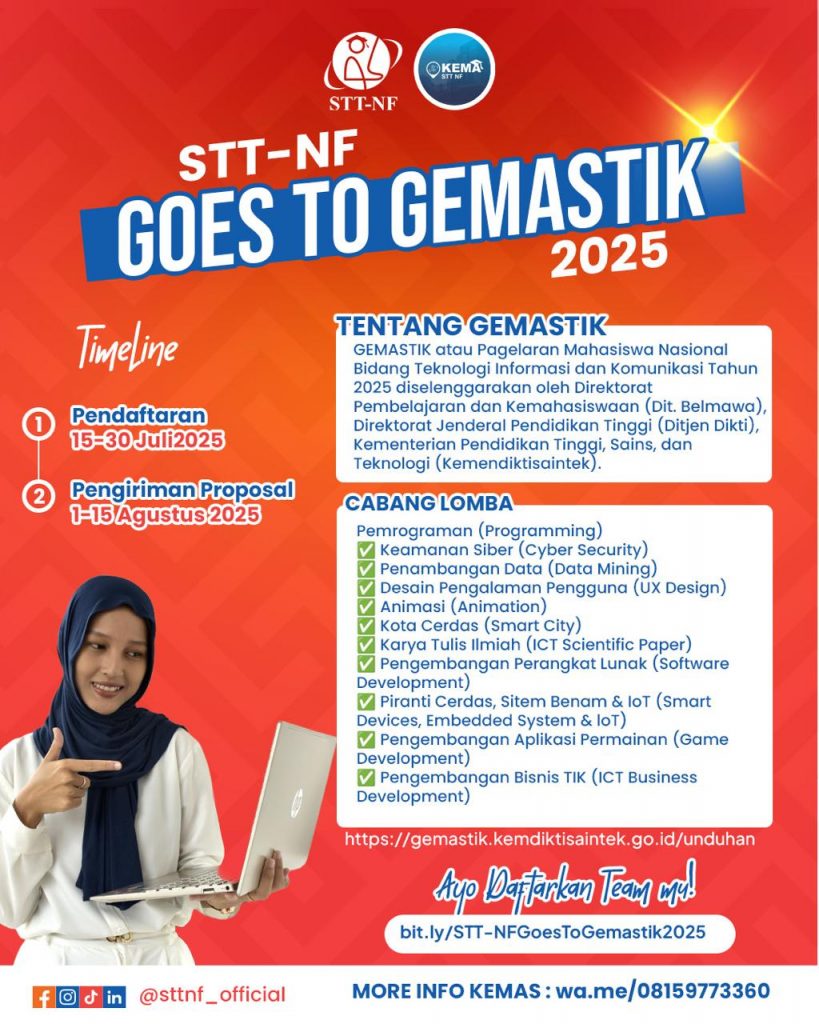 Pendaftaran Lomba GEMASTIK 2025 Mahasiswa STT Terpadu Nurul Fikri