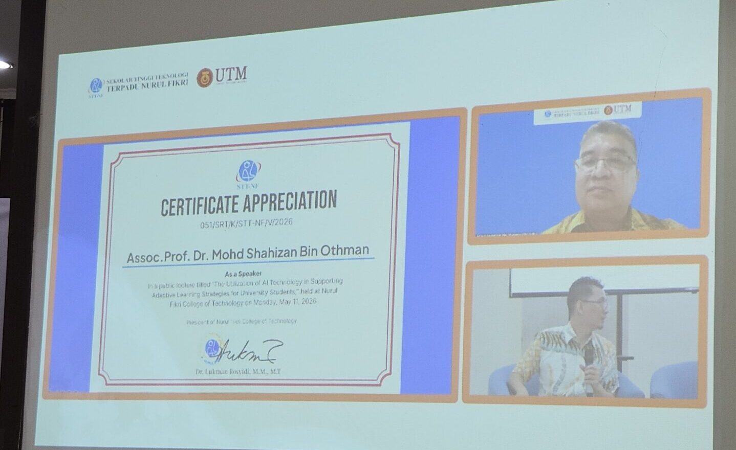 STT Terpadu Nurul Fikri Gelar Kuliah Umum Internasional Bersama Universiti Teknologi Malaysia